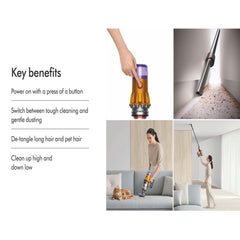 Dyson V12 Detect Slim+ Cordless Vacuum Cleaner Laser Dust Detection 150AW Suction 60min Runtime