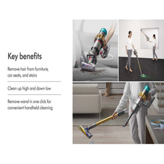 Dyson V15 Detect Absolute HEPA Gold – Cordless Vacuum 240AW Suction Laser Dust Detection 60min Runtime