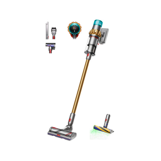 Dyson V15 Detect Absolute HEPA Gold – Cordless Vacuum 240AW Suction Laser Dust Detection 60min Runtime