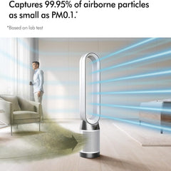 Dyson Purifier Cool Gen1 TP10 – HEPA H13 Air Purifier Fan 350° Oscillation Air Multiplier (White/Silver)