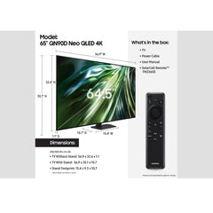 Samsung 65 Inch Neo QLED 4K TV QN65QN90D – Mini LED Neo Quantum HDR+ 144Hz Smart TV (Graphite Black)