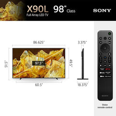 Sony BRAVIA XR Full Array LED 4K Smart TV 98 Inch Cognitive Processor XR Google TV 98X90L