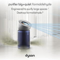 Dyson Purifier Big+Quiet Formaldehyde BP03 – HEPA H13 Filtration Large Room Air Purifier & Cooling Fan (Nickel/Prussian Blue)