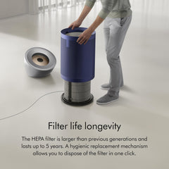 Dyson Purifier Big+Quiet Formaldehyde BP03 – HEPA H13 Filtration Large Room Air Purifier & Cooling Fan (Nickel/Prussian Blue)