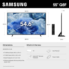 Samsung QLED 4K Smart TV 55 Inch Q4 AI Processor Quantum HDR+ AirSlim Design 55Q8F