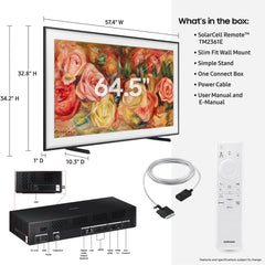 Samsung 65" The Frame QLED 4K Smart TV LS03D – Art Mode Matte Display Quantum HDR Slim Fit Wall Mount (Black)