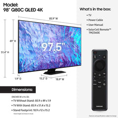 Samsung QLED 4K Smart TV 98 Inch Neural Quantum Processor 4K Direct Full Array 98Q80C