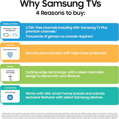 Samsung QLED 4K Smart TV 85 Inch Q4 AI Processor Quantum HDR+ AirSlim Design 85Q8F