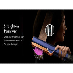 Dyson Airstrait HT01 Wet to Dry Hair Straightener 1600W LCD Display Intelligent Airflow Prussion Blue