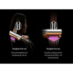 Dyson Airstrait HT01 Wet to Dry Hair Straightener 1600W LCD Display Intelligent Airflow Cermice Pink