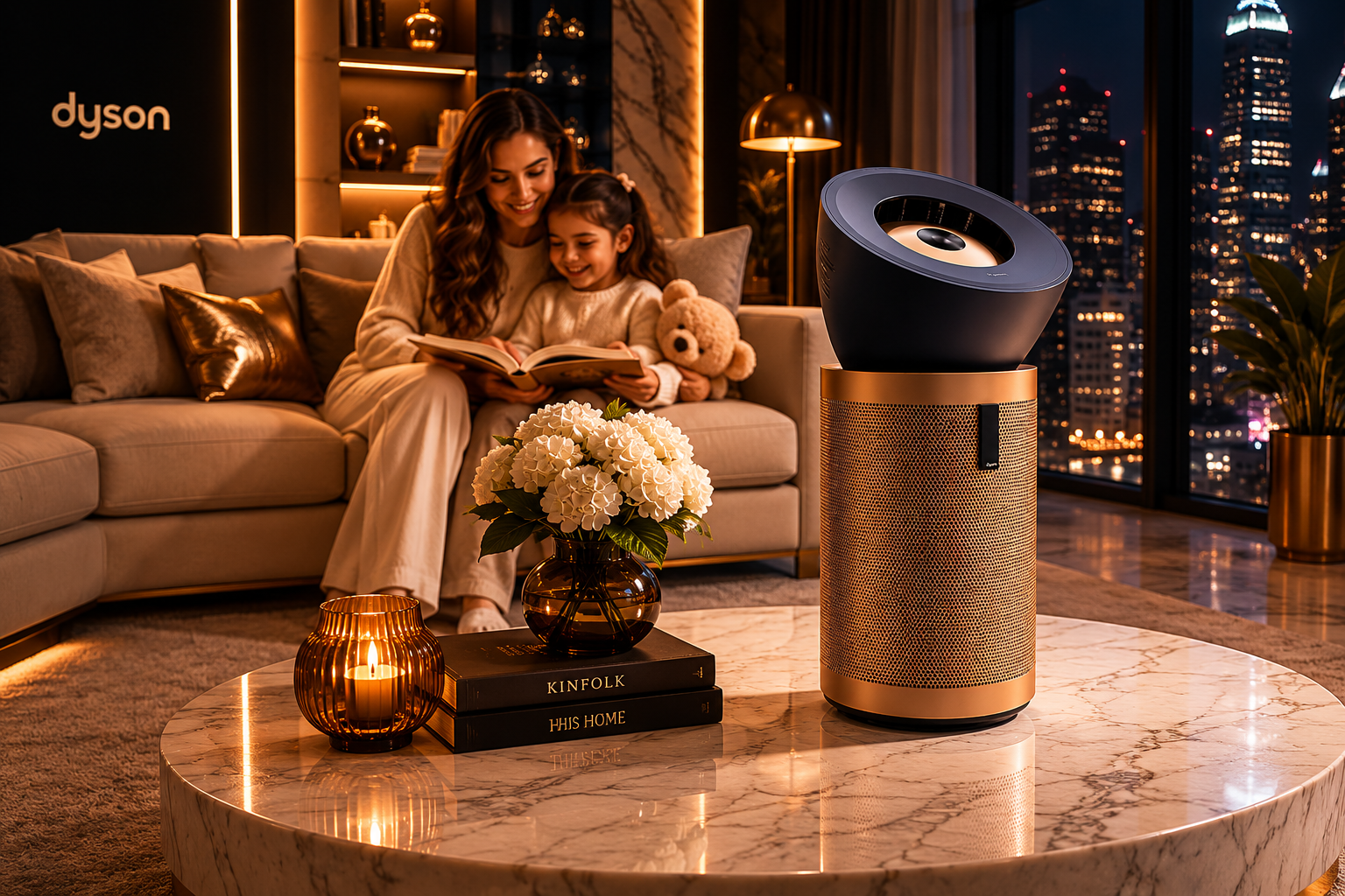 Dyson Purifier Big+Quiet Formaldehyde BP04 – HEPA H13 CO₂ Sensor Smart App Large Room Air Purifier (Prussian Blue/Gold)