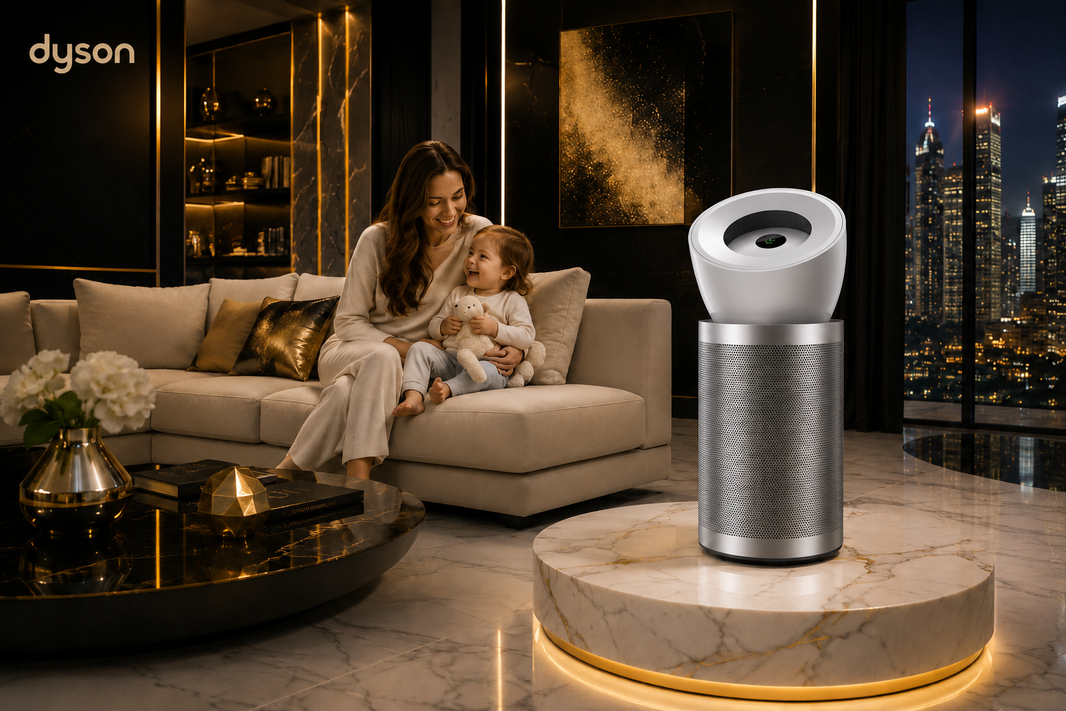 Dyson HEPA Big+Quiet Formaldehyde BP06 – Large Room Air Purifier H13 Filter Quiet Operation (White/Silver)