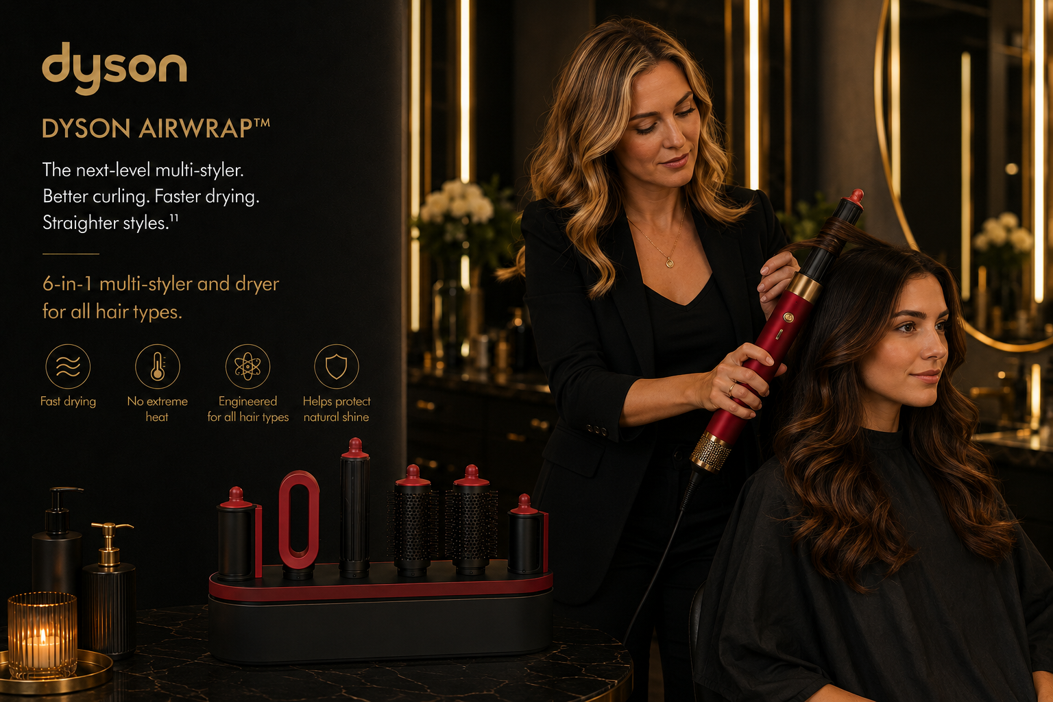 Dyson Airwrap Co-anda2x HS09 Multi-Styler & Dryer Straight+Wavy red velvet