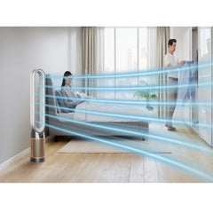 Dyson Purifier Cool Formaldehyde TP09 – HEPA H13 Air Purifier Fan Smart App 350° Oscillation (White/Gold)