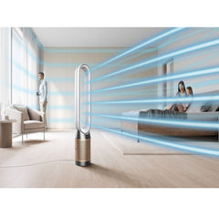 Dyson Purifier Cool Formaldehyde TP09 – HEPA H13 Air Purifier Fan Smart App 350° Oscillation (White/Gold)