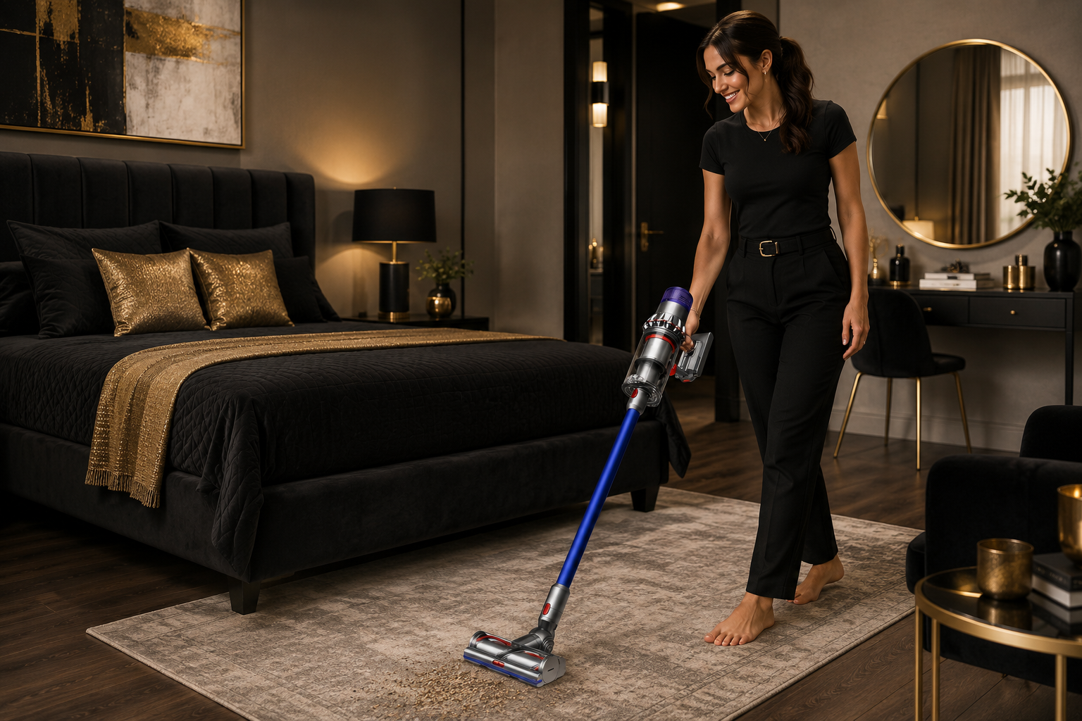 Dyson V11 Absolute Cordless Vacuum Cleaner – 60min Runtime Powerful Suction LCD Display Multi-Surface Cleaning (Blue / Nickel)