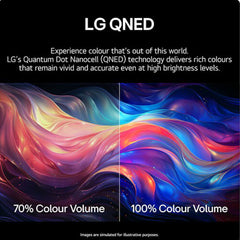 LG 43 Inch QNED AI 4K Smart TV 43QNED80T6A – Quantum Dot NanoCell α5 AI Processor Gen7 HDR10 webOS (Black/Ashed Blue)