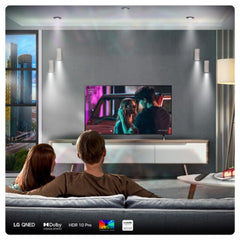 LG 43 Inch QNED AI 4K Smart TV 43QNED80T6A – Quantum Dot NanoCell α5 AI Processor Gen7 HDR10 webOS (Black/Ashed Blue)