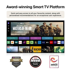 LG 43 Inch QNED AI 4K Smart TV 43QNED80T6A – Quantum Dot NanoCell α5 AI Processor Gen7 HDR10 webOS (Black/Ashed Blue)
